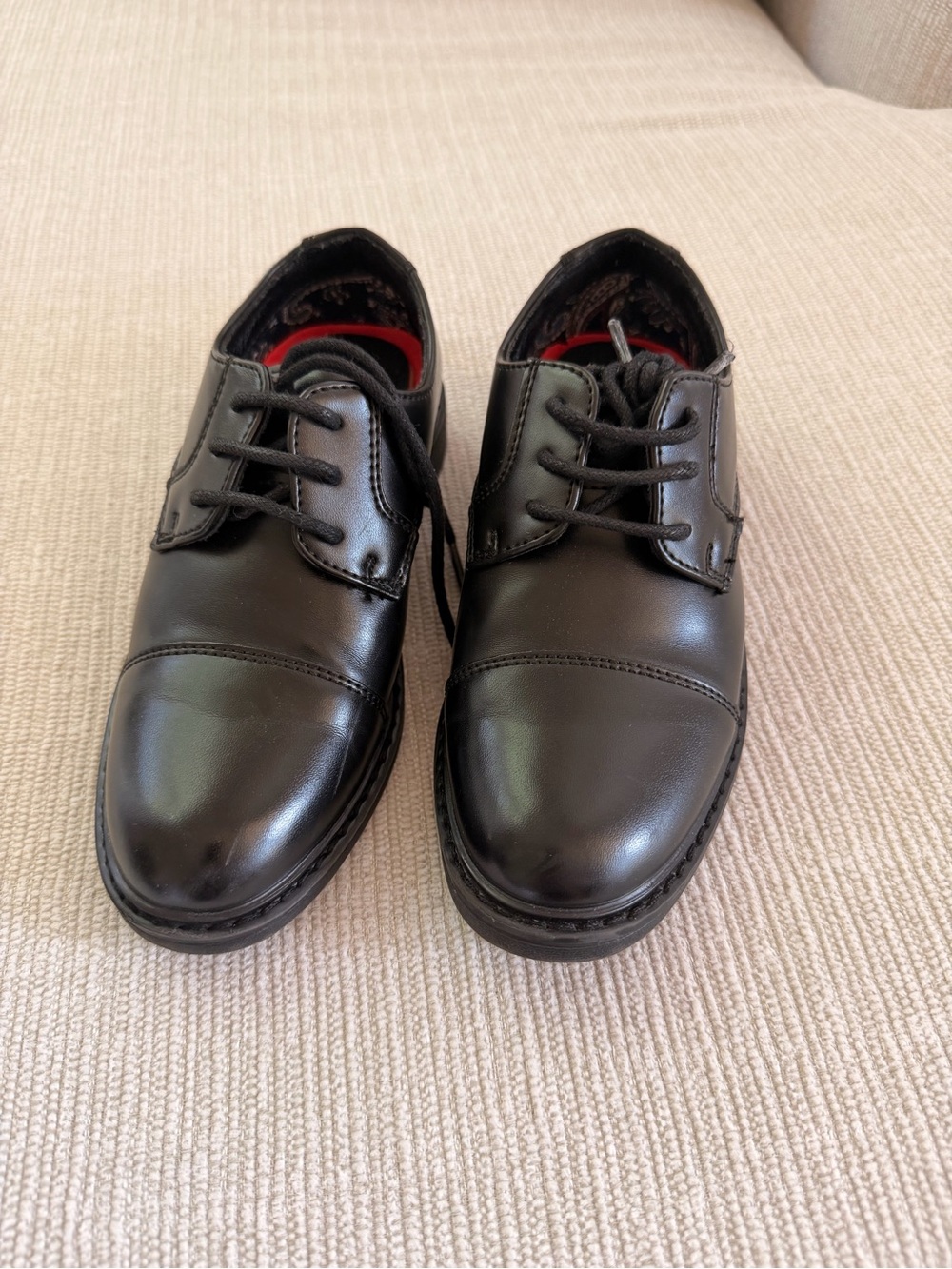 Kids Black Dress Lace-Up Shoes 12T